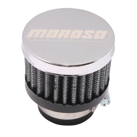 Moroso Filtered Valve Cover Breather - Clamp-On - 1in ID