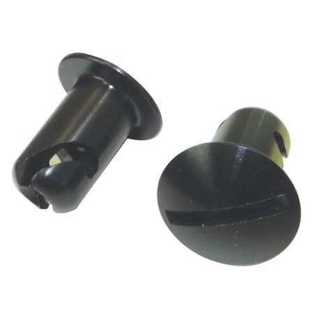 Moroso Quick Fastener - Oval Head - 7/16in x .500in - Aluminum - Black - 10 Pack