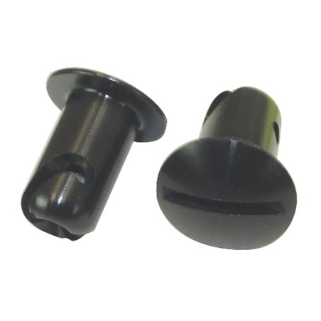 Moroso Quick Fastener - Oval Head - 7/16in x .550in - Aluminum - Black - 10 Pack