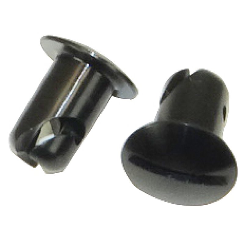 Moroso Quick Fastener - Oval Head - 7/16in x .450in - Aluminum - Black - 10 Pack