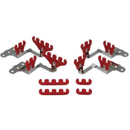 Moroso Chevrolet Small Block Ignition Wire Loom Kit - Centerbolt - 7-9mm - Red