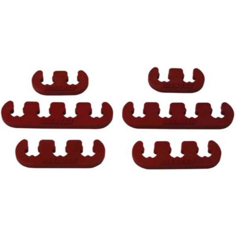 Moroso Spark Plug Wire Separator Kit - 7-9mm - Red