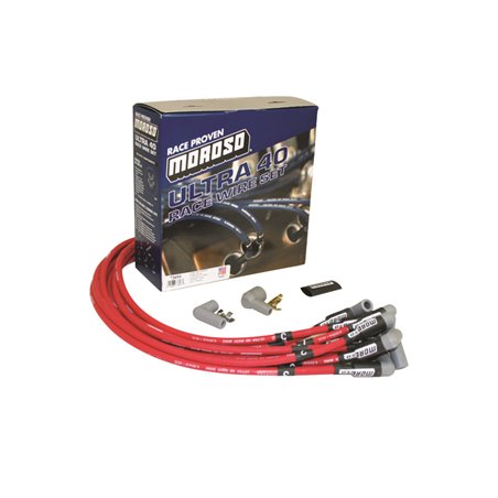 Moroso Ford 351W Ignition Wire Set - Ultra 40 - Unsleeved - HEI - Red