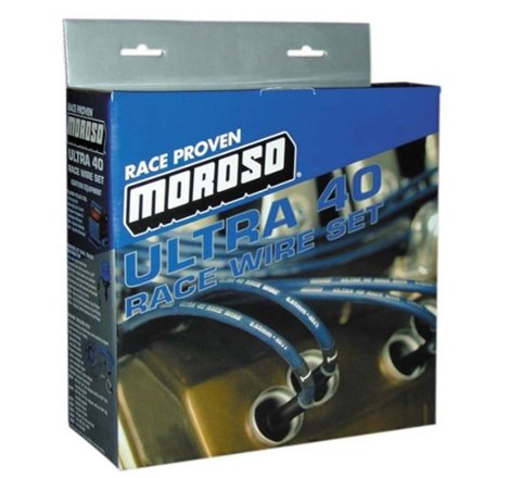 Moroso Chevrolet Small Block (Raised Cam) Ignition Wire Set - Ultra 40 - Unsleeved - Black