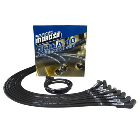 Moroso Chevrolet Big Block Ignition Wire Set - Ultra 40 - Unsleeved - HEI - 135 Degree - Black