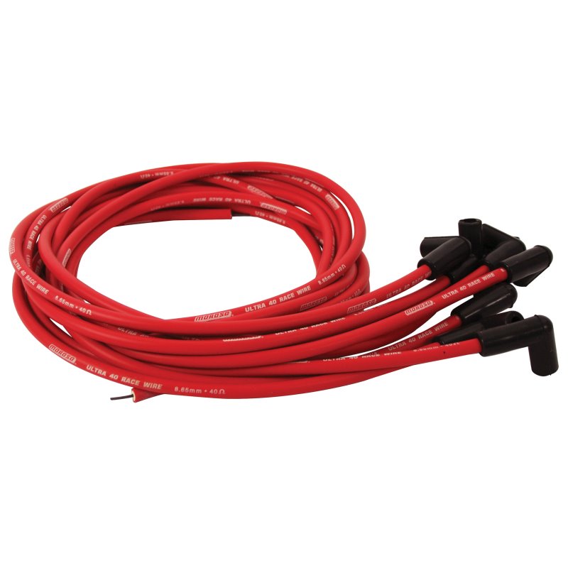 Moroso Universal Ignition Wire Set - Ultra 40 - Unsleeved - 90 Degree - Red