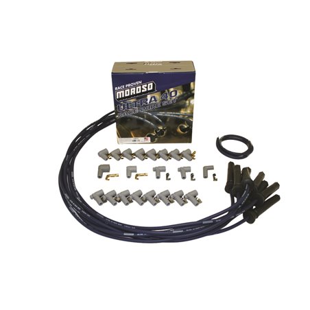 Moroso Universal Ignition Wire Set - Ultra 40 - Unsleeved - Straight - Pro-Boot - Blue