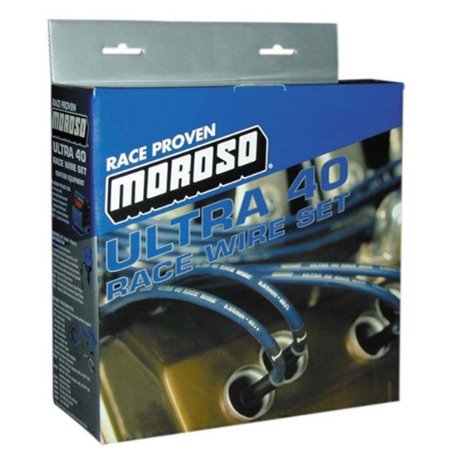 Moroso Chevrolet Big Block Ignition Wire Set - Ultra 40 - Sleeved - HEI - 90 Degree - Black