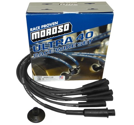 Moroso Universal/Mopar/Chrysler (w/Hemi Heads) Ignition Wire Set - Ultra 40 - Black