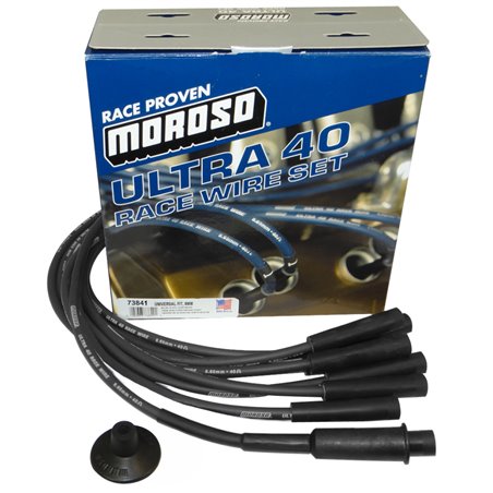 Moroso Universal/Mopar/Chrysler (w/Hemi Heads) Ignition Wire Set - Ultra 40 - Black