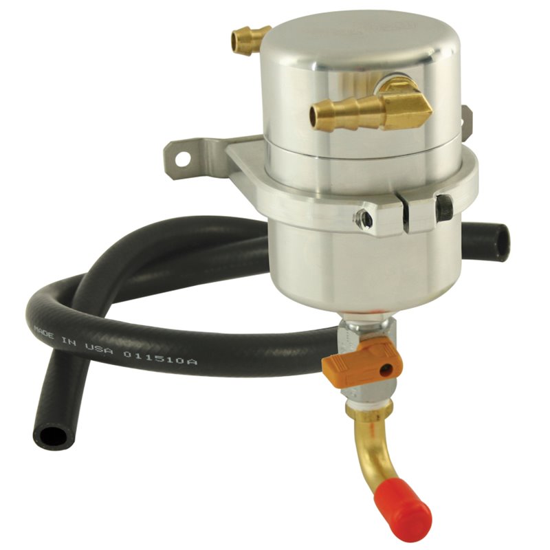 Moroso Universal Air/Oil Separator Catch Can - Large Body - 90 Degree Inlet/Outlet Fittings