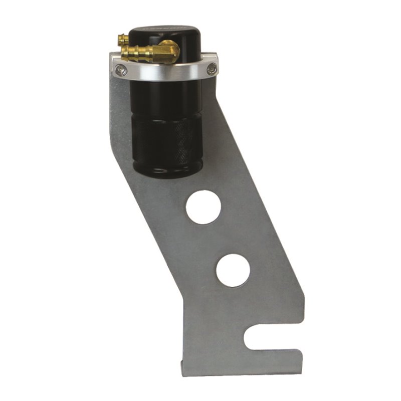 Moroso 87-93 Ford Mustang Air/Oil Separator Catch Can - Small Body - Billet Aluminum - Black Finish