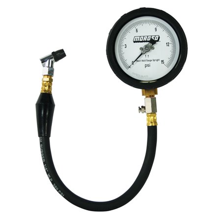 Moroso Tire Pressure Gauge 0-15psi - 4in Display - 1/2 Percent Accuracy