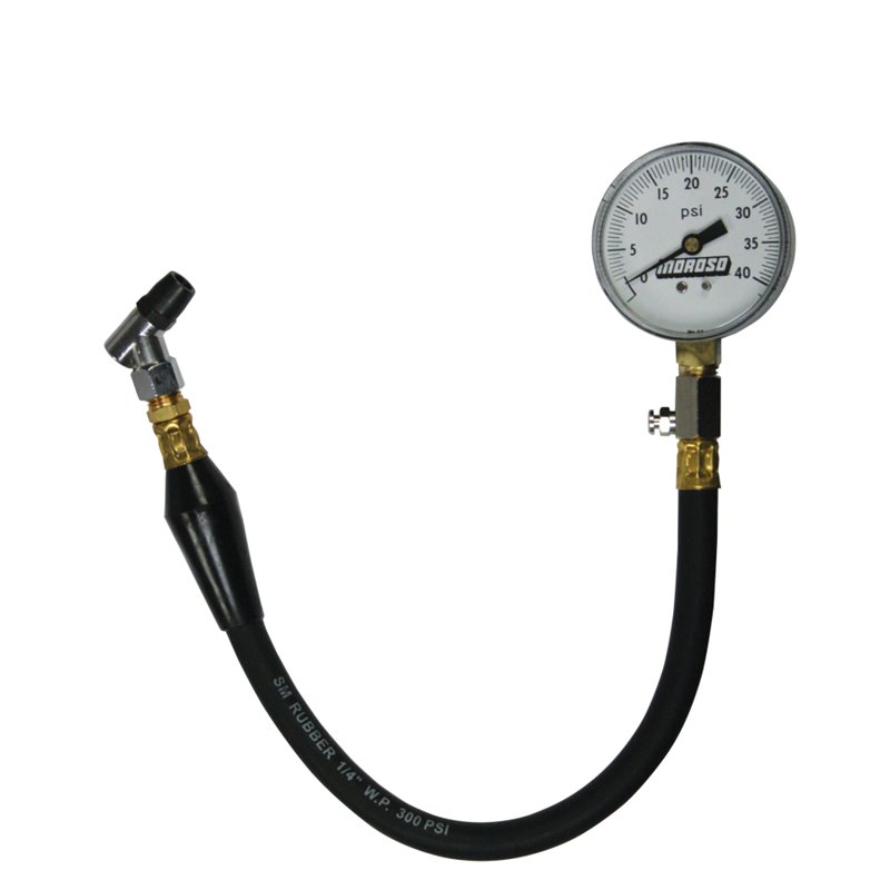 Moroso Tire Pressure Gauge 0-40psi - 2-5/8in Display - 2 Percent Accuracy