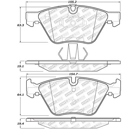 StopTech 06-16 BMW 325i Street Select Brake Pads - Front