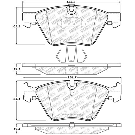 StopTech 06-16 BMW 325i Street Select Brake Pads - Front