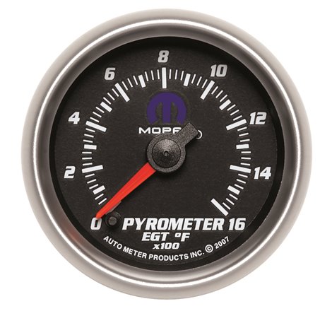 Autometer Mopar 2-1/16in 1600 Degree Digital Stepper Motor Pyrometer (EGT) Gauge - Black