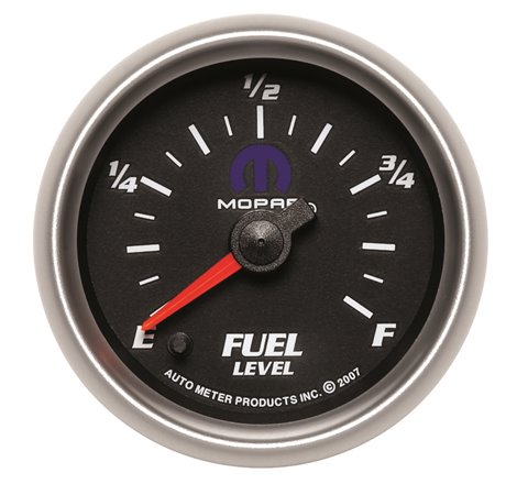 Autometer Mopar 2-1/16in 0-280 Ohm Programmable Fuel Level Gauge - Black