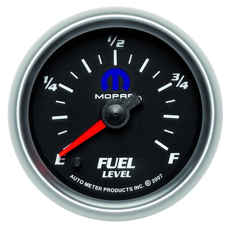 Autometer Mopar 2-1/16in 0-280 Ohm Programmable Fuel Level Gauge - Black