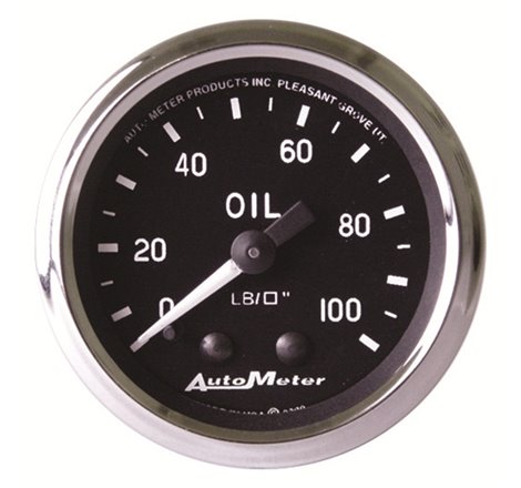 Autometer Cobra 2-1/16in 100 PSI Mechanical Oil Pressure Gauge