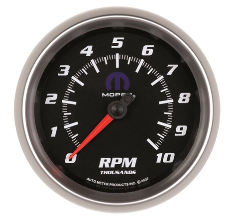 Autometer Mopar 3-3/8in 10K RPM In-Dash Tachometer Gauge - Black