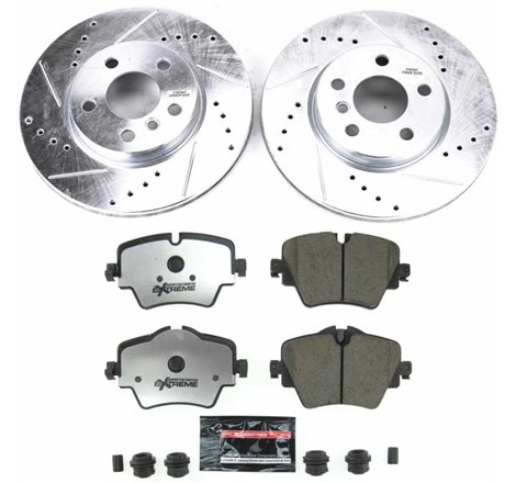 Power Stop 2019 Mini Cooper Clubman Front Z26 Street Warrior Brake Kit