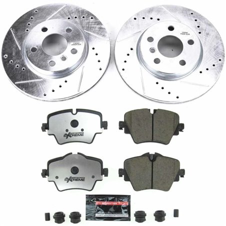 Power Stop 2019 Mini Cooper Clubman Front Z26 Street Warrior Brake Kit