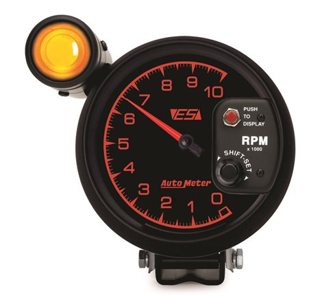 Autometer ES 5in Pedestal Tachometer 10000 RPM w/ Ext Shift-Lite