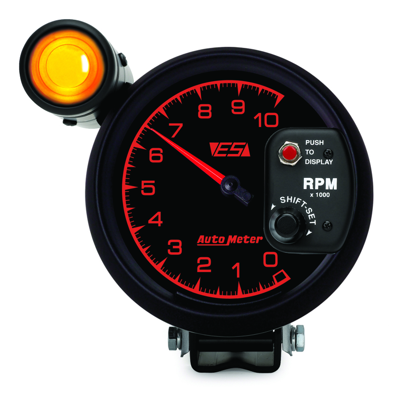 Autometer ES 5in Pedestal Tachometer 10000 RPM w/ Ext Shift-Lite