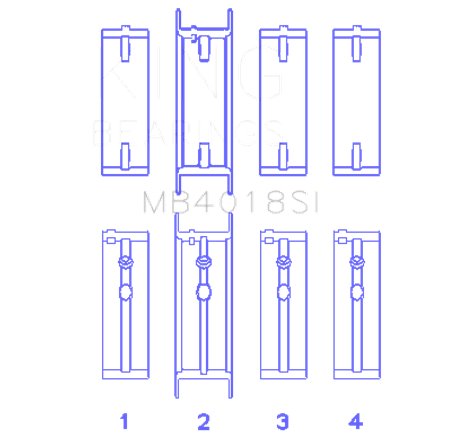 King Holden 231 (3800) V6 (Size STD) Main Bearing Set