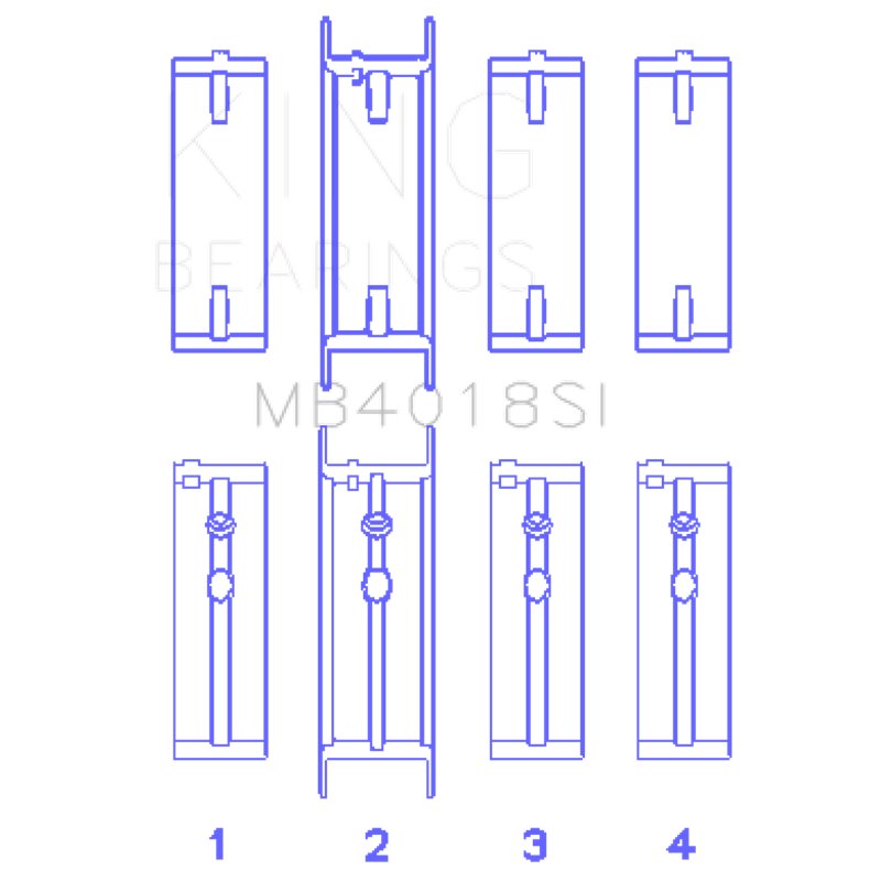 King Holden 231 (3800) V6 (Size STD) Main Bearing Set