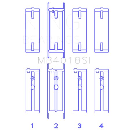 King Holden 231 (3800) V6 (Size STD) Main Bearing Set