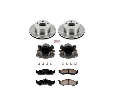 Power Stop 90-99 Jeep Cherokee Front Autospecialty Brake Kit w/Calipers