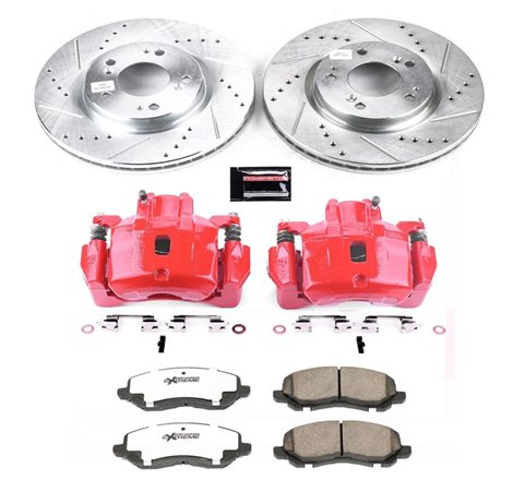 Power Stop 06-12 Mitsubishi Eclipse Front Z26 Street Warrior Brake Kit w/Calipers