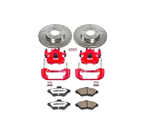 Power Stop 93-97 Ford Thunderbird Front Z26 Street Warrior Brake Kit w/Calipers