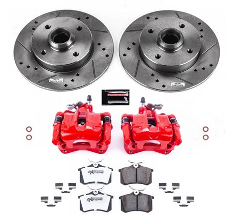 Power Stop 95-97 Volkswagen Passat Rear Z26 Street Warrior Brake Kit w/Calipers