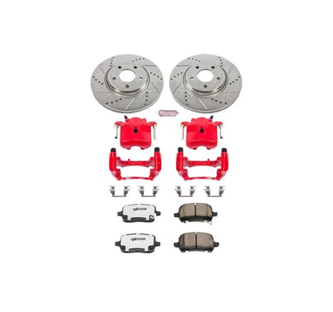 Power Stop 04-08 Chevrolet Malibu Front Z26 Street Warrior Brake Kit w/Calipers