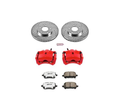 Power Stop 04-08 Chevrolet Malibu Front Z26 Street Warrior Brake Kit w/Calipers