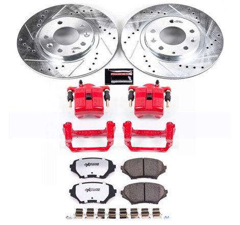 Power Stop 06-15 Mazda MX-5 Miata Front Z26 Street Warrior Brake Kit w/Calipers