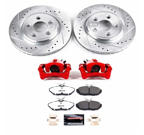 Power Stop 02-05 Ford Thunderbird Rear Z26 Street Warrior Brake Kit w/Calipers