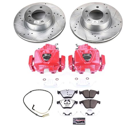 Power Stop 09-10 BMW 328i xDrive Front Z26 Street Warrior Brake Kit w/Calipers