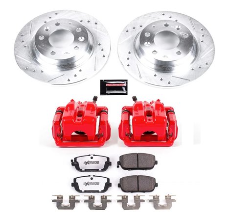 Power Stop 06-15 Mazda MX-5 Miata Rear Z26 Street Warrior Brake Kit w/Calipers