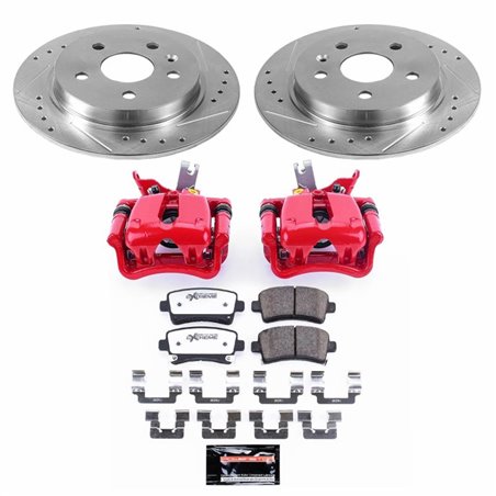 Power Stop 14-15 Chevrolet Malibu Rear Z26 Street Warrior Brake Kit w/Calipers