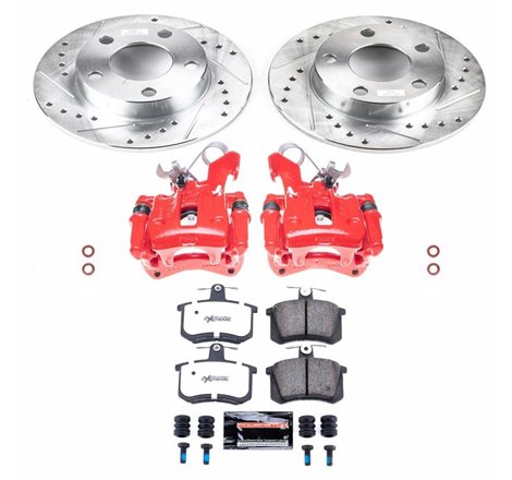 Power Stop 01-96 Audi A4 Quattro Rear Z26 Street Warrior Brake Kit w/Calipers