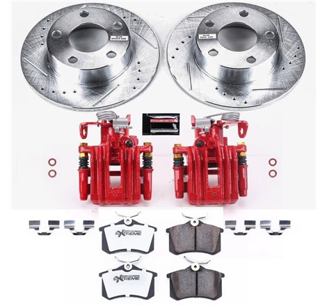 Power Stop 98-01 Audi A6 Quattro Rear Z26 Street Warrior Brake Kit w/Calipers