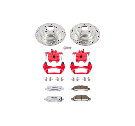 Power Stop 98-03 Subaru Forester Rear Z26 Street Warrior Brake Kit w/Calipers