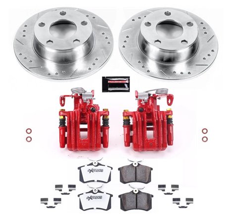 Power Stop 99-04 Audi A6 Quattro Rear Z26 Street Warrior Brake Kit w/Calipers