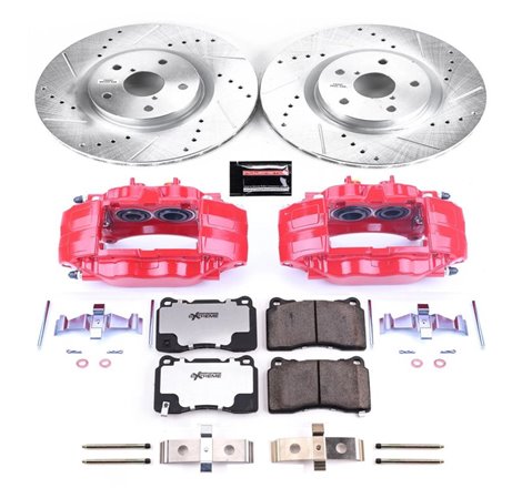 Power Stop 05-14 Subaru Impreza Front Z26 Street Warrior Brake Kit w/Calipers