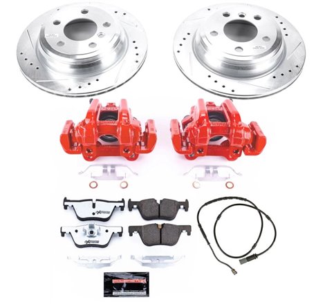 Power Stop 13-18 BMW 320i xDrive Rear Z26 Street Warrior Brake Kit w/Calipers