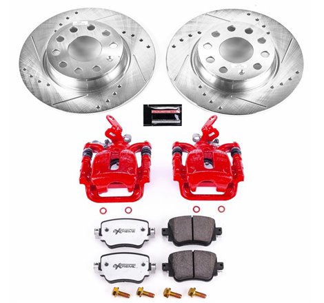 Power Stop 15-18 Volkswagen Golf Rear Z26 Street Warrior Brake Kit w/Calipers